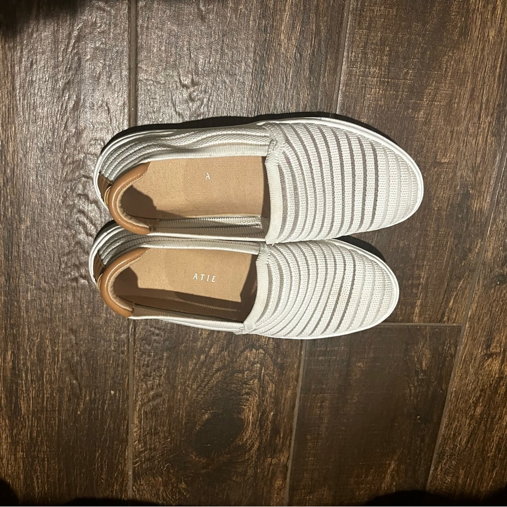 white slip on shoes